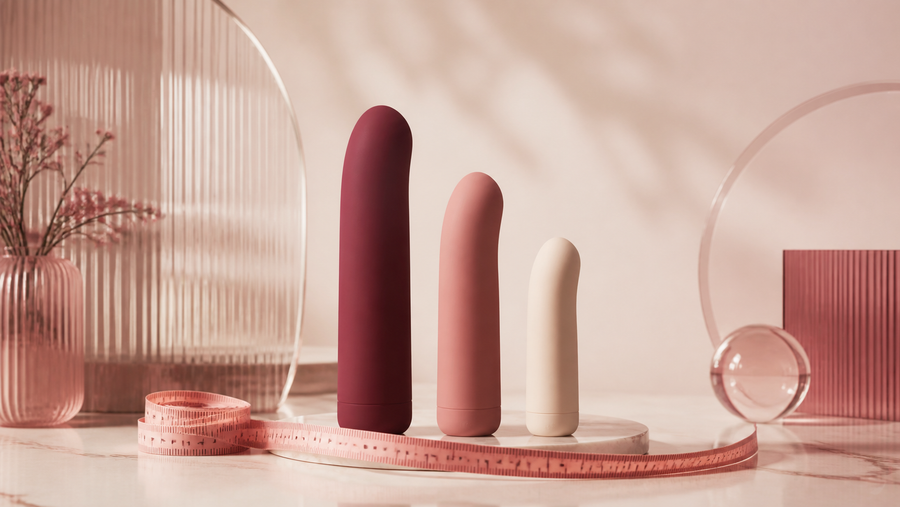 Ruban de mesure et objets de bien-être intime pour choisir la taille d’un gode
