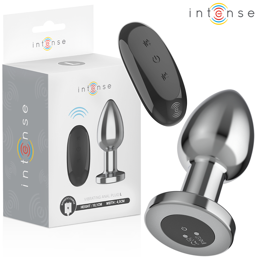 Plug anal Plug anal 10 vibrations métal avec télécommande l – Intense anal toys