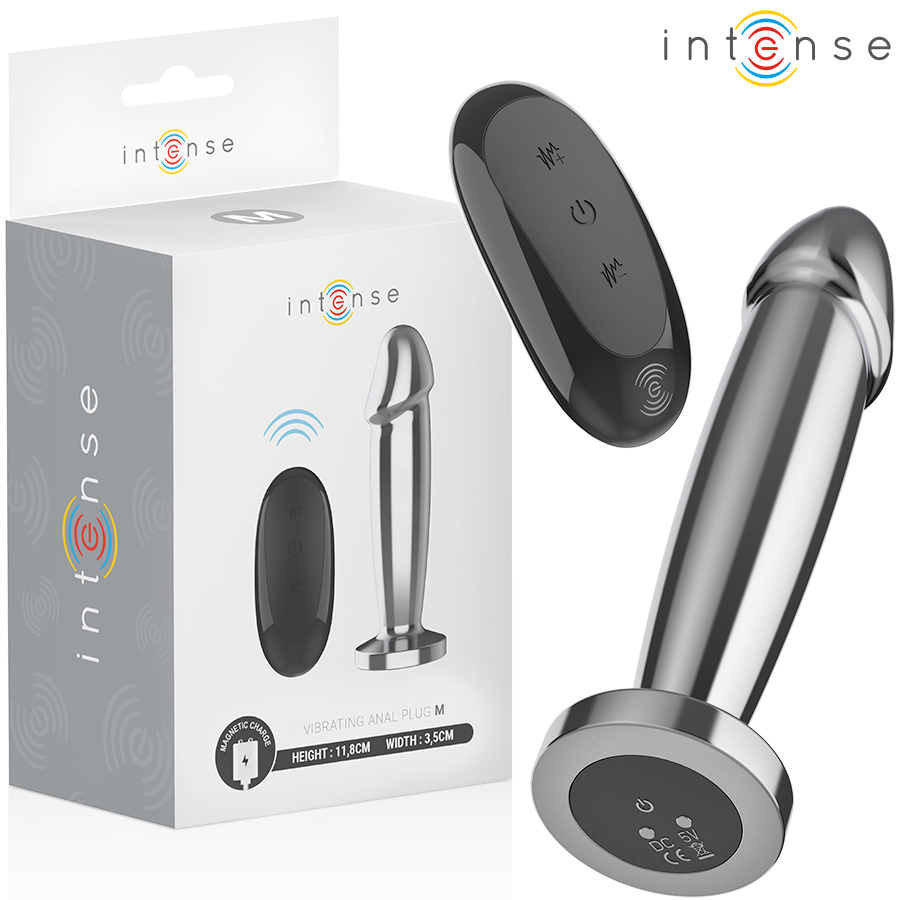 Plug anal Plug anal 10 vibrations gode métallique avec télécommande m – Intense anal toys