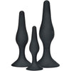 Plug anal Plug anal curvy companions 3 pièces noir – Toyjoy
