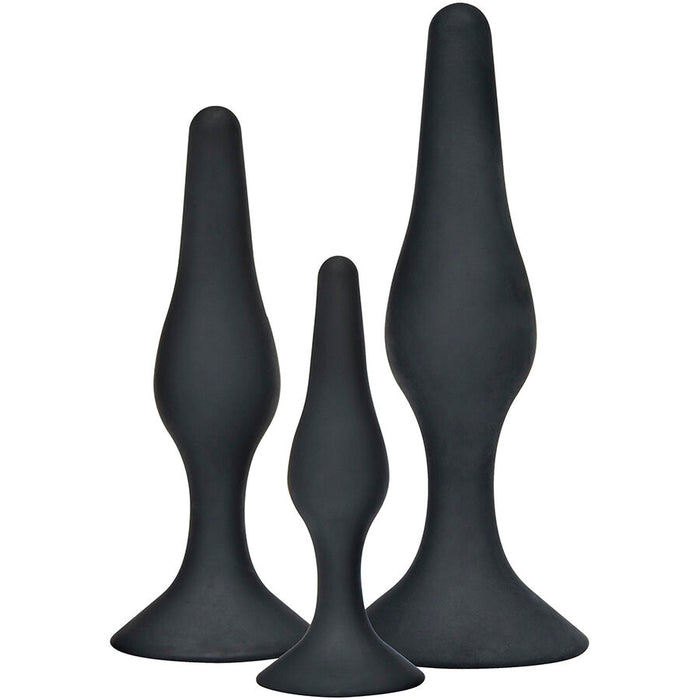 Plug anal Plug anal curvy companions 3 pièces noir – Toyjoy