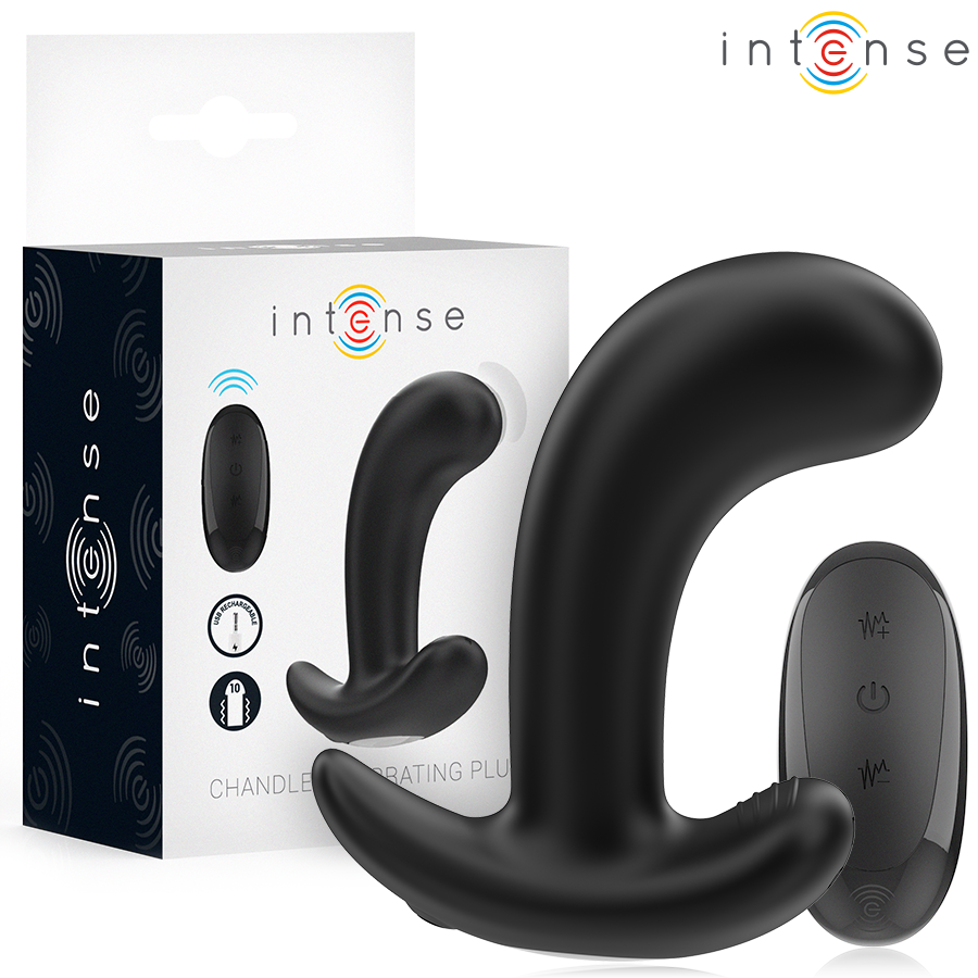 Plug anal Chandler 10 Vibrations Noir Télécommande – Intense Anal Toys