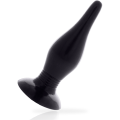 Addicted Toys Plug Anal 14,5 cm Noir seul sur fond blanc