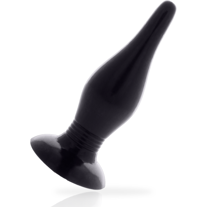 Addicted Toys Plug Anal 14,5 cm Noir seul sur fond blanc