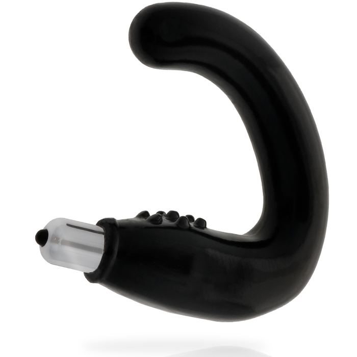 Addicted Toys Masseur Anal Noir seul sur fond blanc