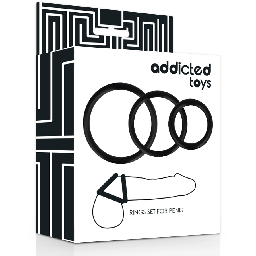 Addicted Toys Lot 3 Anneaux Noirs vue fournisseur 3