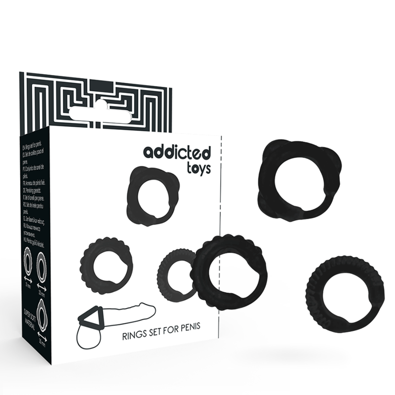 Addicted Toys Lot 3 C-Rings Noirs vue fournisseur 2