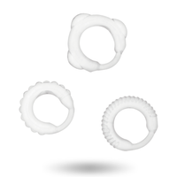 Addicted Toys Lot 3 C-Rings Transparents seul sur fond blanc