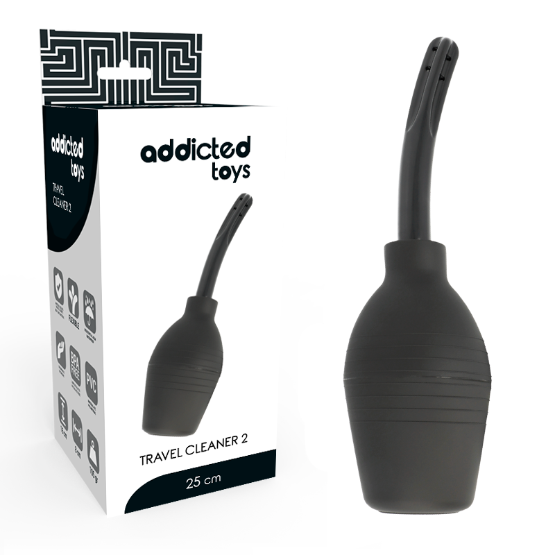 Addicted Toys Squeeze Clean Noir seul sur fond blanc