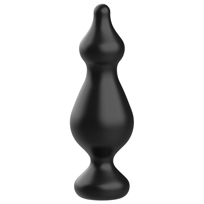 Addicted Toys Plug Anal 13,6 cm Noir seul sur fond blanc