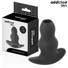Addicted Toys Plug Creux M 9,6 cm seul sur fond blanc