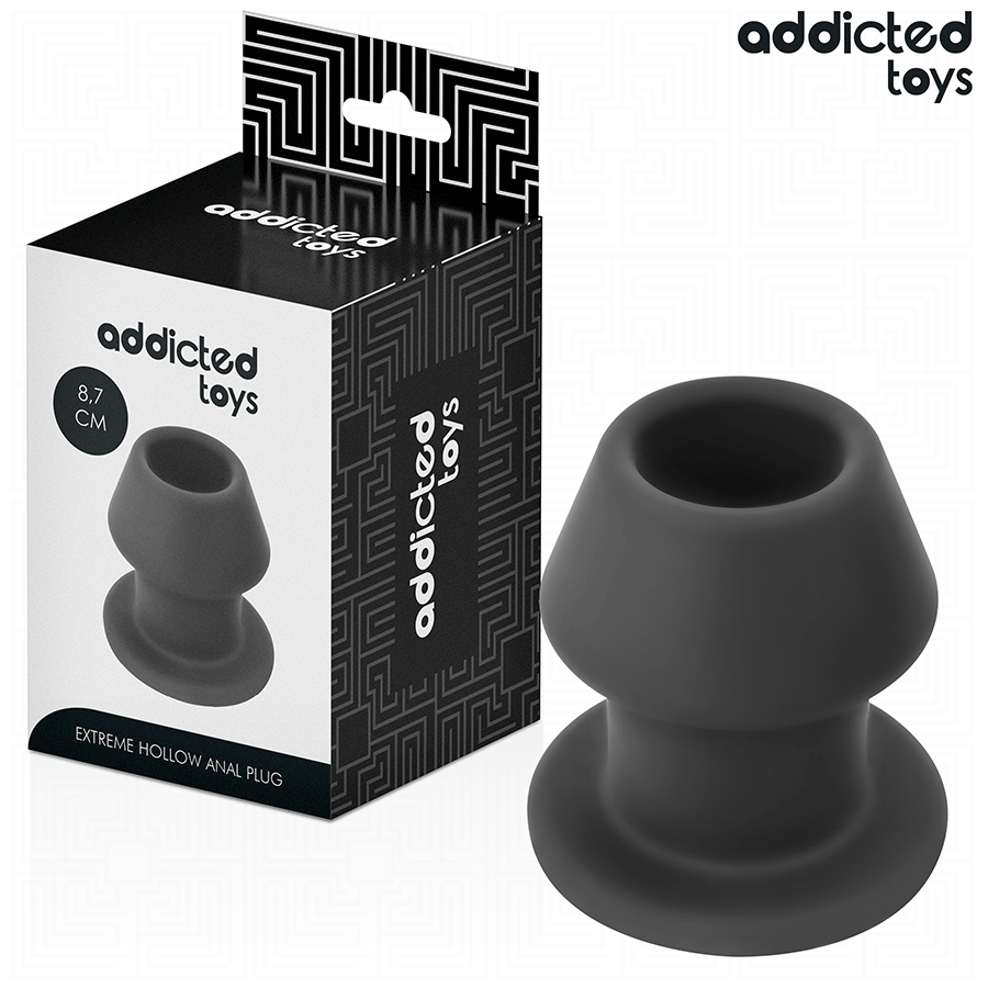 Addicted Toys Plug Creux Extrême M 8,7 cm seul sur fond blanc