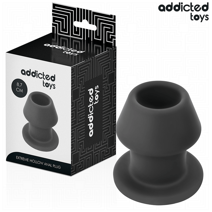 Addicted Toys Plug Creux Extrême M 8,7 cm seul sur fond blanc