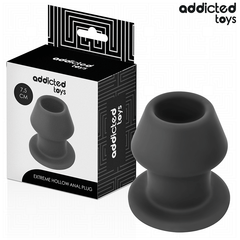 Addicted Toys Plug Creux Extrême S 7,5 cm seul sur fond blanc