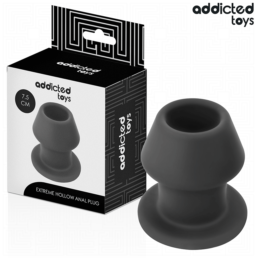 Addicted Toys Plug Creux Extrême S 7,5 cm seul sur fond blanc