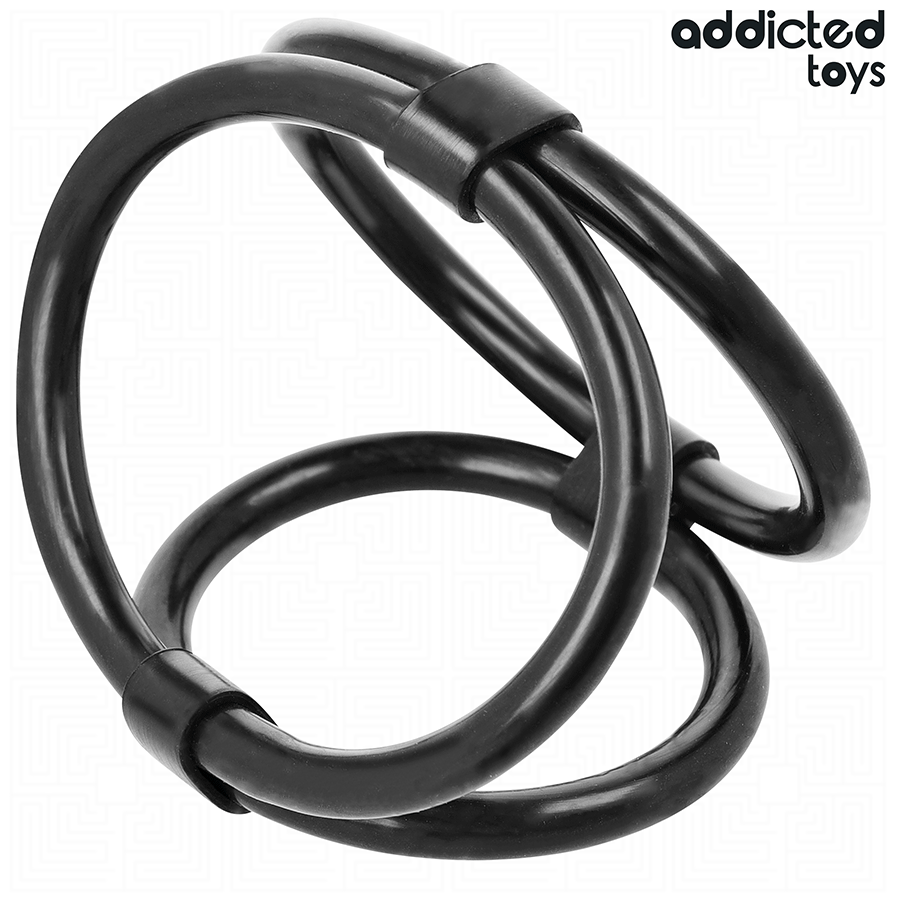Addicted Toys Anneau Triple seul sur fond blanc
