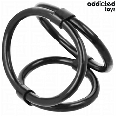Addicted Toys Anneau Triple seul sur fond blanc