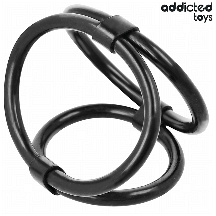 Addicted Toys Anneau Triple seul sur fond blanc