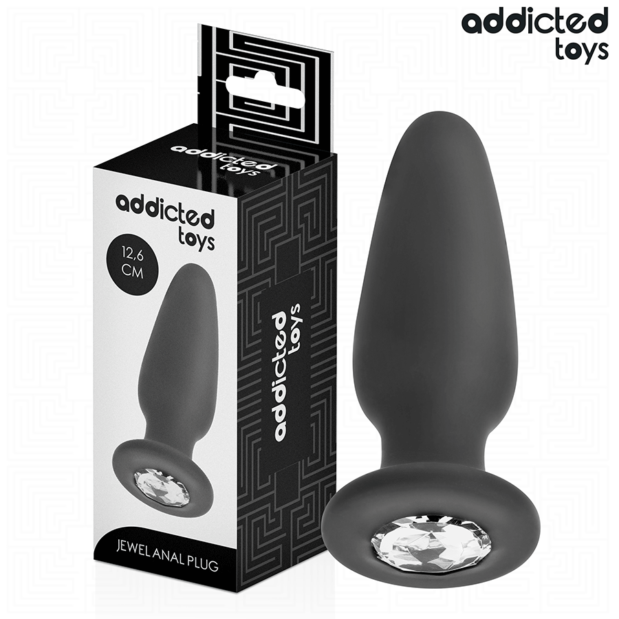 Addicted Toys Plug Bijou L 12,6 cm seul sur fond blanc