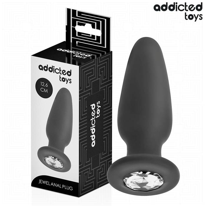 Addicted Toys Plug Bijou L 12,6 cm seul sur fond blanc