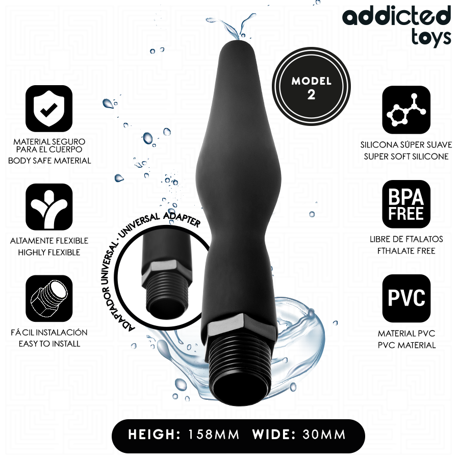 Addicted Toys Nettoyeur Adaptateur Modèle 2 seul sur fond blanc