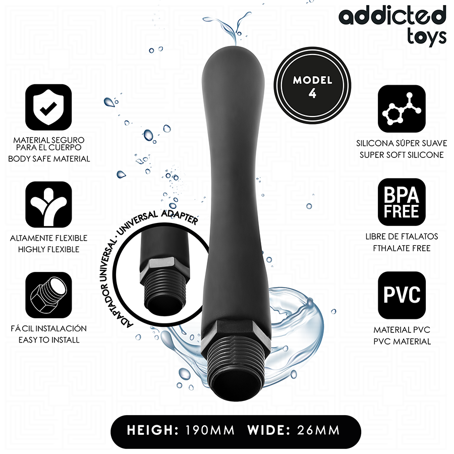 Addicted Toys Nettoyeur Adaptateur Modèle 4 seul sur fond blanc