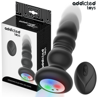 Addicted Toys Plug Rotatif Vibrant LED seul sur fond blanc