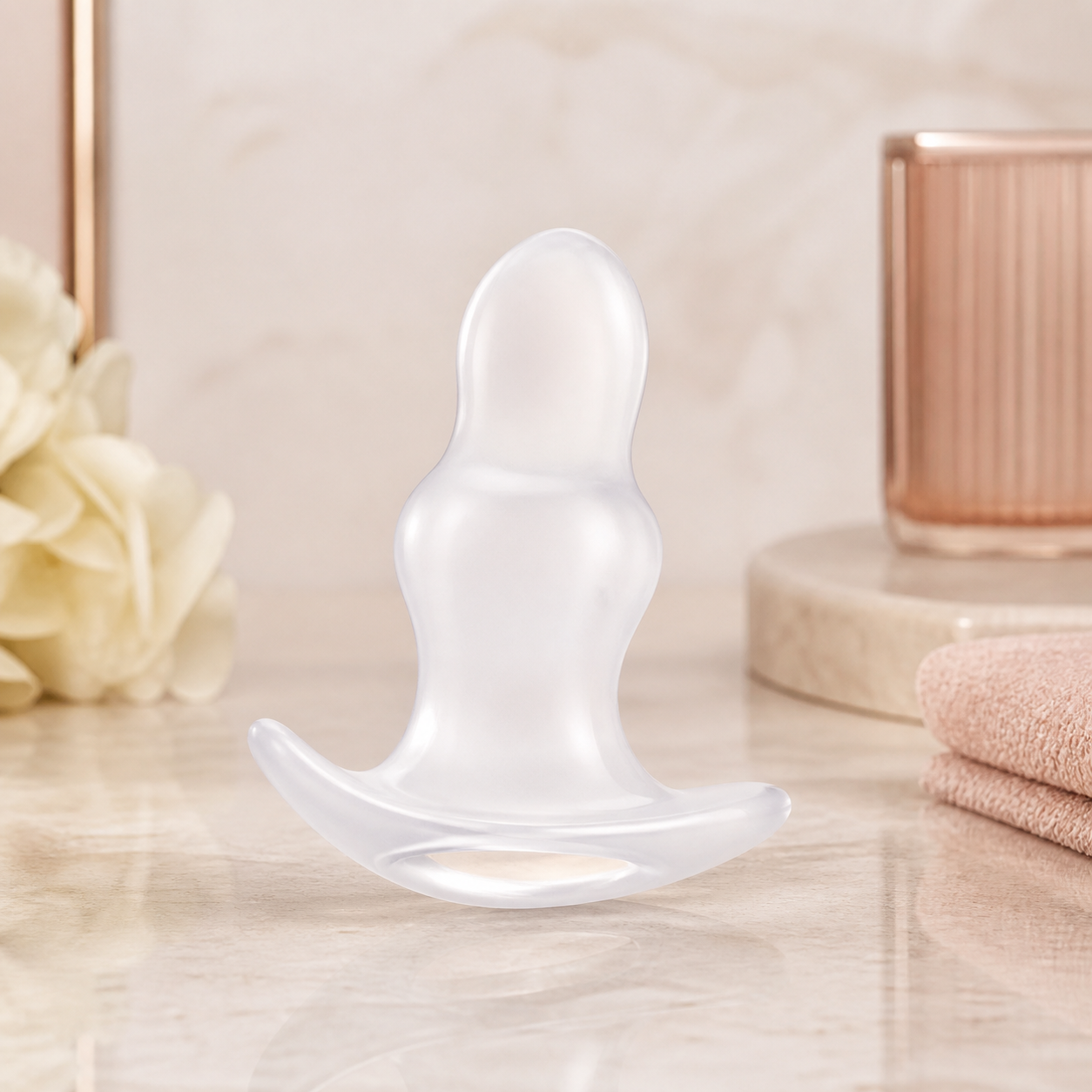 Dilatateur anal Addicted Toys 9,5 cm, vue de face en situation