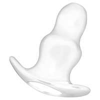Dilatateur anal Addicted Toys 11 cm transparent seul sur fond blanc
