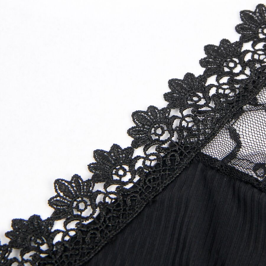 Body floral noir à manches évasées S/M – Subblime – vue complémentaire