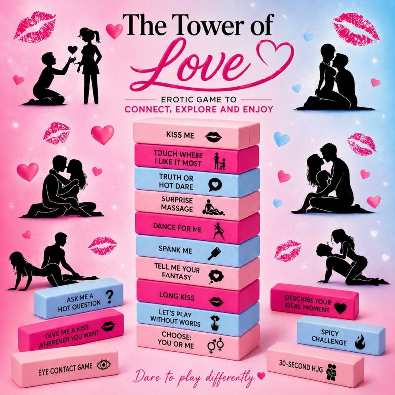Jeu La Tour de l’Amour, 48 blocs en anglais – Diverty Sex