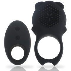Anneau vibrant Colosseo à télécommande noir – Mia — produit seul sur fond blanc