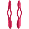 Vibromasseur flexible Elastic Joy rouge – Satisfyer — produit seul sur fond blanc