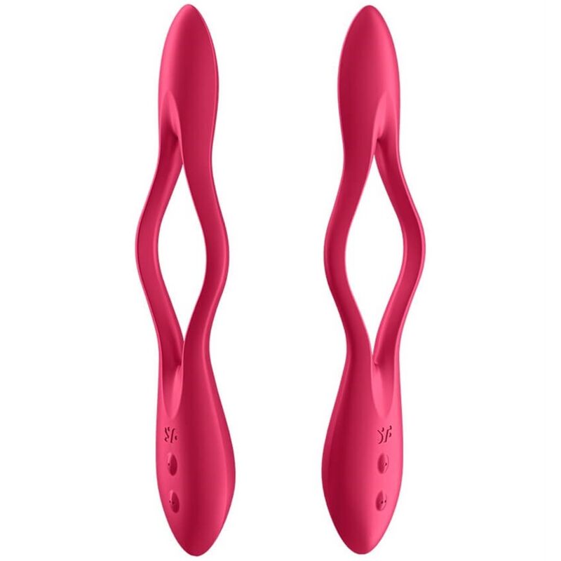 Vibromasseur flexible Elastic Joy rouge – Satisfyer — produit seul sur fond blanc