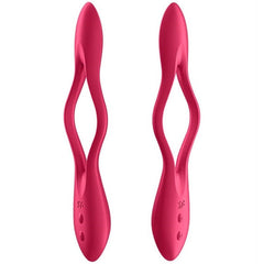Vibromasseur flexible Elastic Joy rouge – Satisfyer — produit seul sur fond blanc
