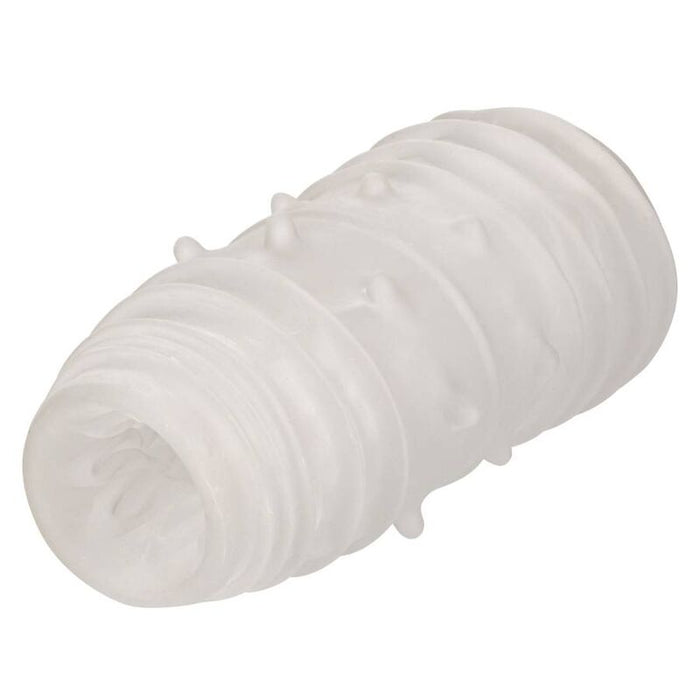 Masturbateur Boundless Reversible Ribbed Stroker – CalExotics — produit seul sur fond blanc