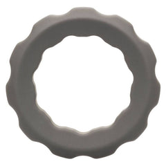 Anneau pénien Alpha Liquid Silicone Erect gris – CalExotics — produit seul sur fond blanc