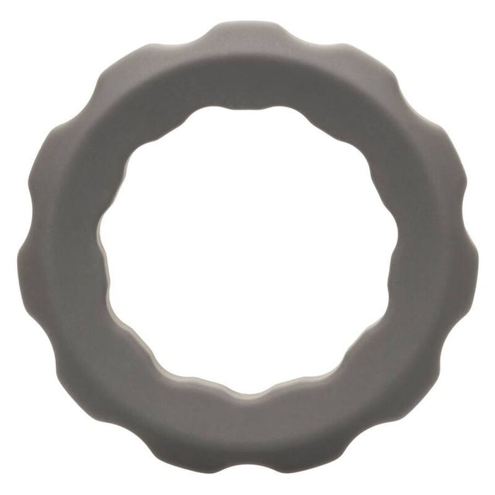 Anneau pénien Alpha Liquid Silicone Erect gris – CalExotics — produit seul sur fond blanc