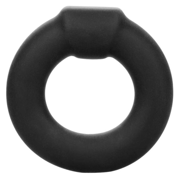 Anneau pénien Alpha Liquid Silicone Optimum noir – CalExotics — produit seul sur fond blanc