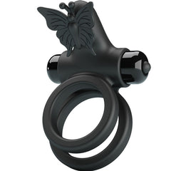 Double anneau vibrant Passionate Ring IX – Pretty Love — produit seul sur fond blanc