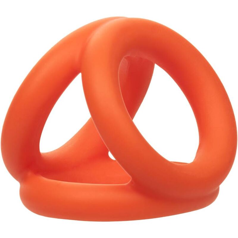 Triple anneau Alpha Liquid Silicone Tri-Ring orange – CalExotics — autre vue