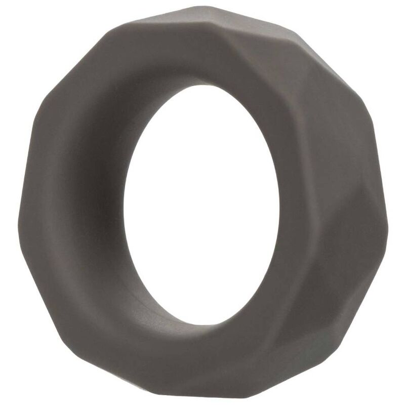Anneau Alpha Liquid Silicone Prolong Prismatic gris – CalExotics — produit seul sur fond blanc