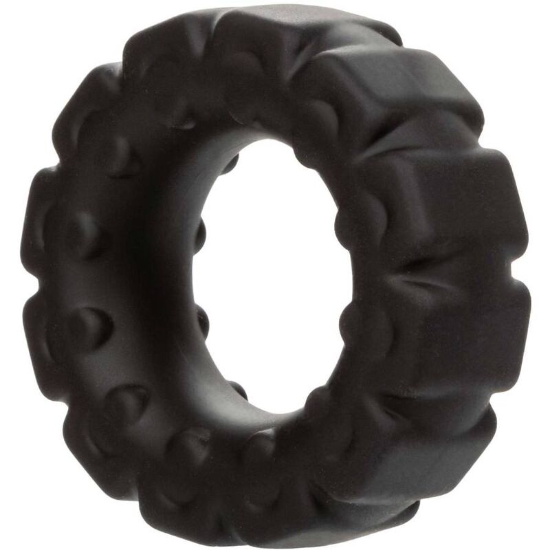 Anneau Alpha Liquid Silicone Prolong Tread noir – CalExotics — autre vue