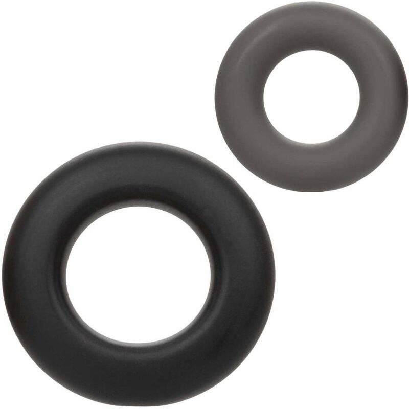 Lot de 2 anneaux Alpha Liquid Silicone Prolong – CalExotics — produit seul sur fond blanc