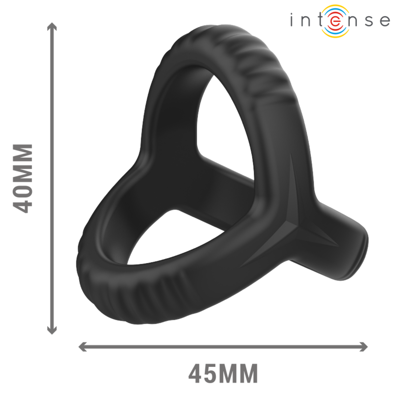 Double anneau pénien Carson noir – Intense — autre vue
