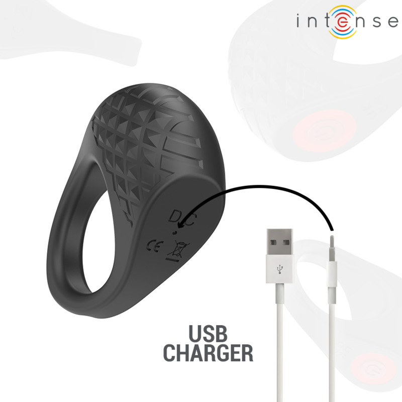 Anneau vibrant télécommandé Clover noir – Intense — autre vue