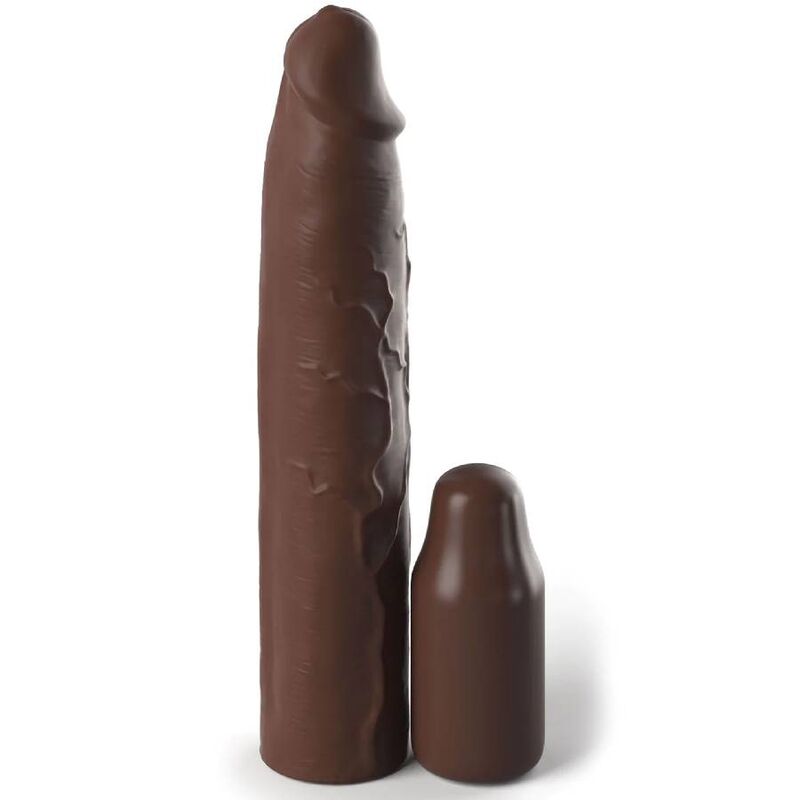 Gaine pénienne Fantasy X-Tensions Elite avec insert – Pipedream – Marron — 22,86 cm, insert 7,62 cm
