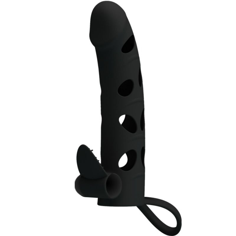 Gaine pénienne vibrante Ajourée noire – Pretty Love – 15,2 cm