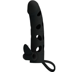 Gaine pénienne vibrante Ajourée noire – Pretty Love – 15,2 cm