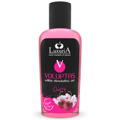 Gel voluptas de massage comestible effet chauffant - cerise 100 ml – Intimateline Luxuria – vue 1